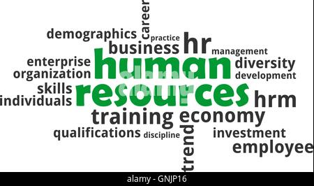 word cloud - human resources Stock Vector