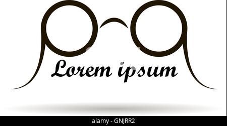 glasses logo design on a white background Stock Vector