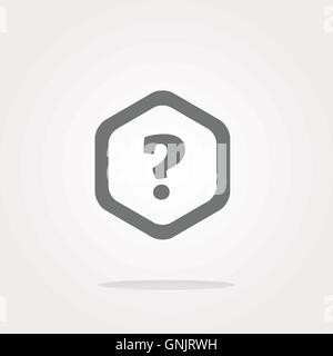Icon on the clouds with questions mark sign . Vector illustration Stock Vector