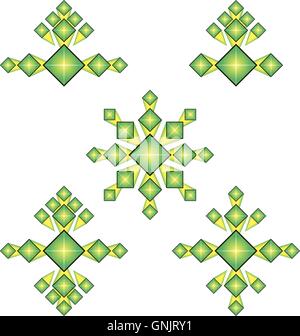 Set rhombus logo Stock Vector