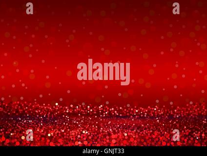 Defocused Abstract Red Lights Background Stock Vector