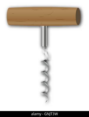 Corkscrew, vector illustration. Stock Vector