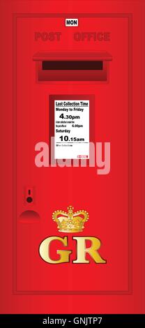 Typical UK Post Box Stock Vector