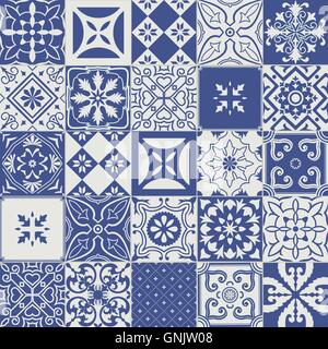 Big set of tiles background. Stock Vector