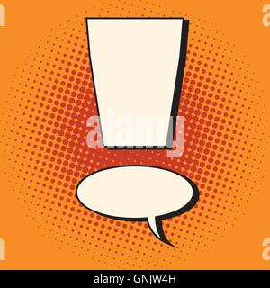 Comic bubble exclamation mark Stock Vector