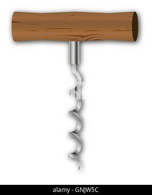 Corkscrew, vector illustration. Stock Vector