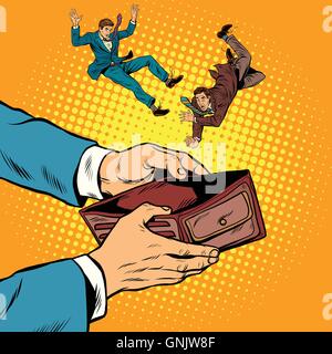 corruption bribe dependent on the money people Stock Vector