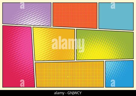 Comic book storyboard style pop art Stock Vector