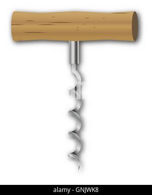 Corkscrew, vector illustration. Stock Vector