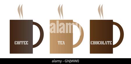 Hot Drink Mugs Stock Vector