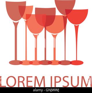 vector wine glasses Stock Vector