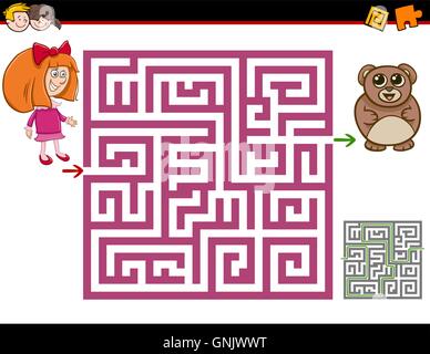 maze activity task Stock Vector