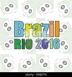 Background colors with the inscription Brazil Rio 2016. Vector illustration Stock Vector