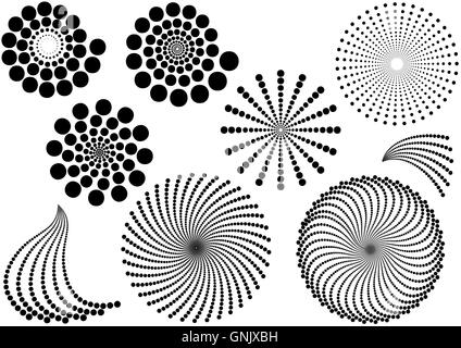 Abstract Dotted Shapes Stock Vector