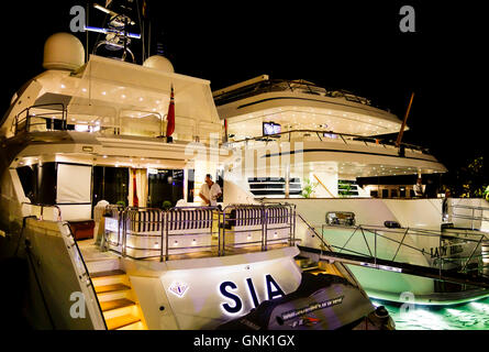 Lamborghini aventador, Louis Vuitton, Puerto Banus at night with