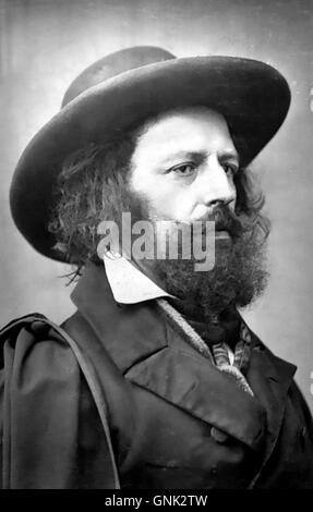 ALFRED, LORD TENNYSON (1809-1892) English Poet Laureate about 1855 Stock Photo
