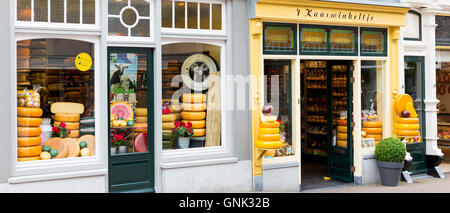 Shop front frontage of cheese shop 't Kaaswinkeltje in Lange Tiendeweg Gouda, Holland, The Netherlands