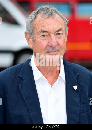 Nick Mason of Pink Floyd attending a photo call for the first ever Pink Floyd Exhibition in the UK, at the Victoria and Albert Museum, London. PRESS ASSOCIATION Photo. Picture date: Wednesday August 31, 2016. Photo credit should read: Ian West/PA Wire Stock Photo
