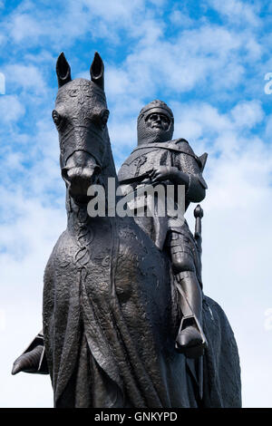 Statue of King Robert the Bruce at Bannockburn Heritage Centre in Stirling, Stirlingshire, Scotland, United Kingdom Stock Photo