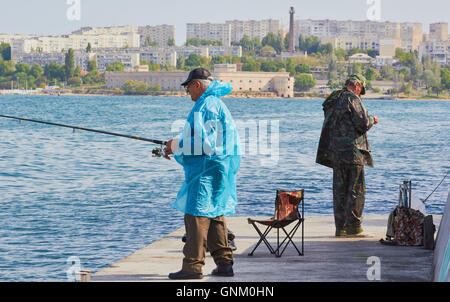 Anglers Bay of Sevastopol Crimea Stock Photo