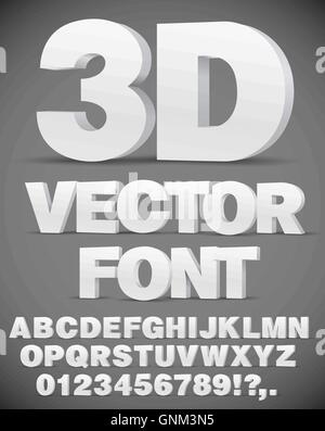 Vector 3D font Stock Vector