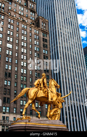 General William Tecumseh Sherman Monument in New York City Stock Photo