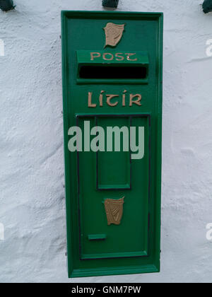 Irish post box Stock Photo