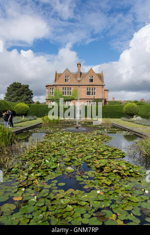 Garden pond at Horwood House Hotel, Mursley Road, Little Horwood, Buckinghamshire, England, United Kingdom Stock Photo