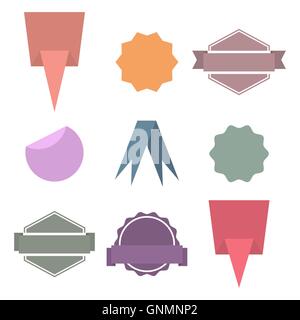 Set paper design elements, vector illustration. Stock Vector