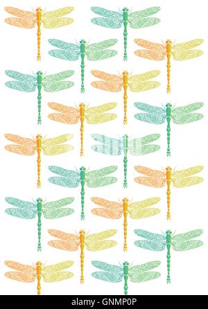 dragonfly pattern Stock Vector