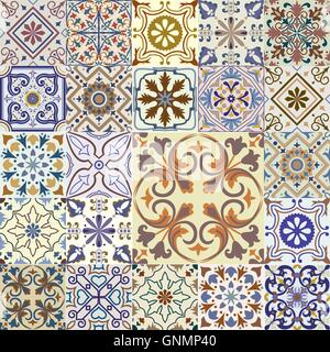 Big set of tiles background. Stock Vector
