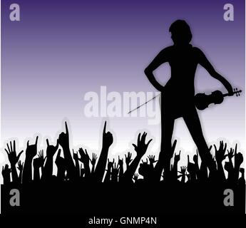 On Stage Halftone Stock Vector