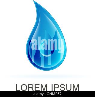 template water logo Stock Vector