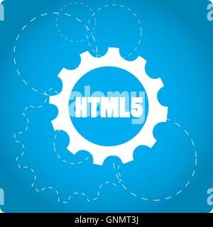 HTML5, web design, Programming language, Vector illustration Stock Vector