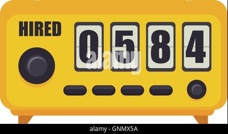 taxi meter device Stock Vector