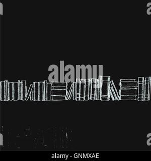 Seamless patterh with old books Stock Vector