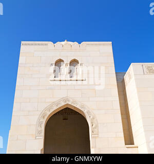 in oman the wall of big muscat mosque abstract background and antique Stock Photo