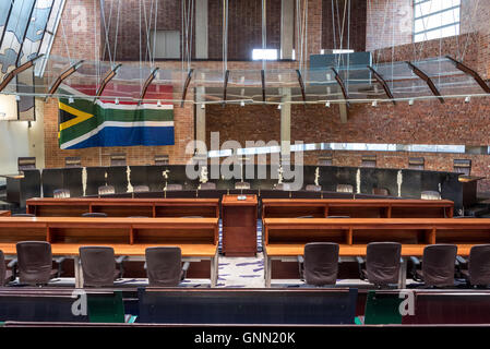 The Constitutional Court in Johannesburg, South Africa, with its name ...