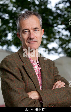 Geoff Dyer, the English writer and novelist, at the Edinburgh International Book Festival. Edinburgh, Scotland. 13th August 2016 Stock Photo