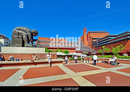 London, England, UK. British Library on Euston Road. Piazza Stock Photo