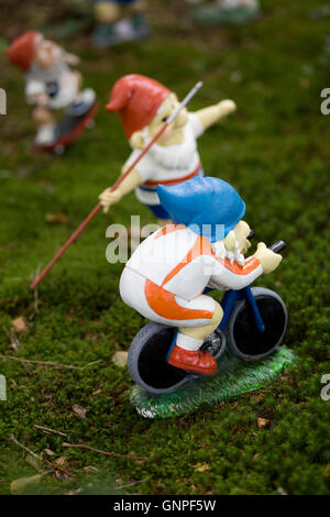 Olympic garden gnomes Stock Photo