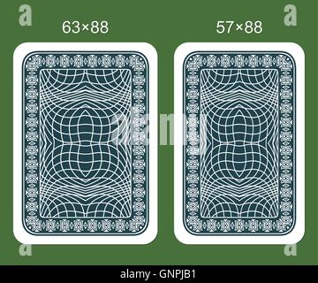 Back designs playing card. Stock Vector