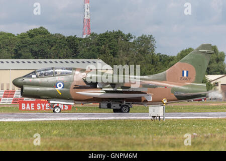 Greek Air Force (Hellenic Air Force) LTV (Vought) A-7E Corsair II jet at the Royal International Air Tattoo (RIAT) Stock Photo