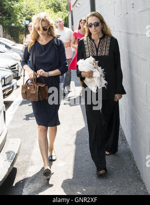 Friends and family of fashion and jewelry designer Countess Marta Marzotto gather at a chapel to organise funeral arrangements for August 1st  Featuring: Beatrice Borromeo, Paola Marzotto Where: Milan, Italy When: 30 Jul 2016 Credit: IPA/WENN.com  **Only Stock Photo