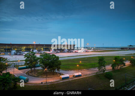 Kuala Lumpur, Malaysia - circa August 2016: View of KLIA, Kuala Lumpur International Airport, Malaysia, at dawn. Stock Photo