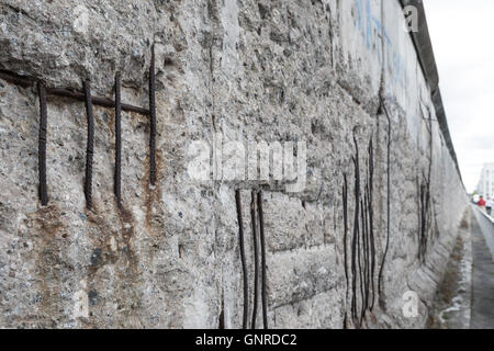Berlin, Germany, Teilstueck the Berlin Wall at the information center Topography of Terror Stock Photo