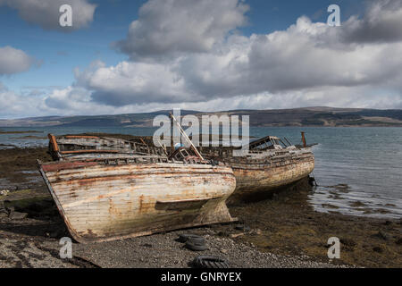 Tobermory, UK, shipwreck on the coast of the Isle of Mull Stock Photo