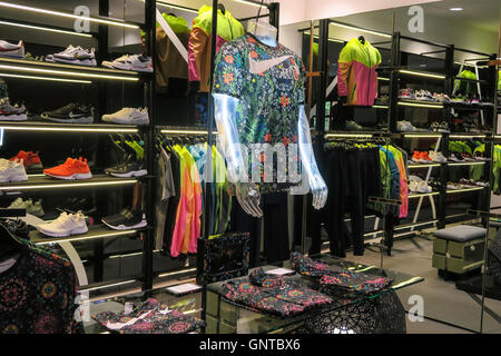 Dover Street Market, Features  Designer Shirts with Nike Swoosh Logo, NYC, USA Stock Photo