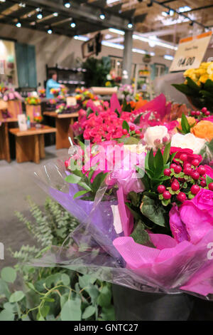 Florist Section at Wegmans Grocery Store, Westwood, Massachusetts, USA Stock Photo