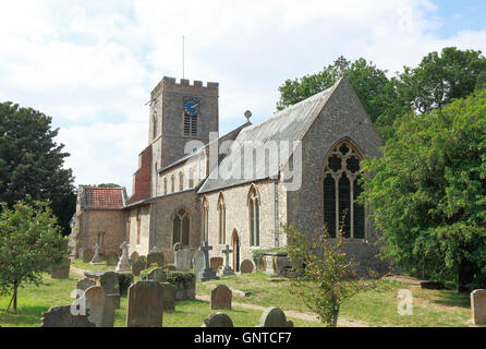 Burnham Market, Parish church of St. Mary, Norfolk England UK English parish churches, Westgate Stock Photo
